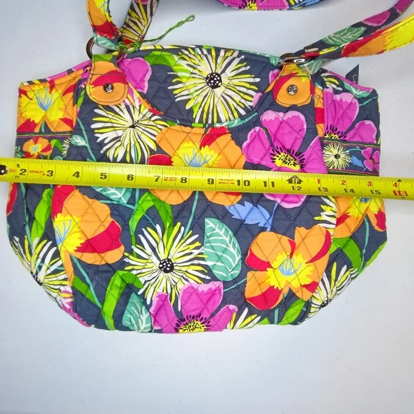 Vera Bradley Glenna Satchel Jazzy Blooms Floral Quilted Tote NWOT - Picture 11 of 15